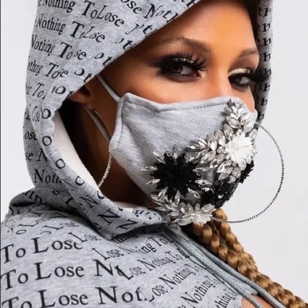 Bejeweled Fashion Face Mask